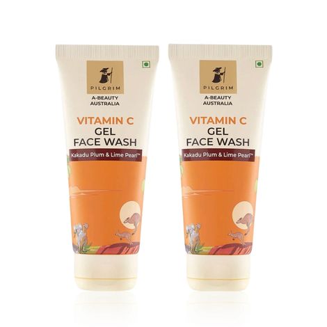 Buy Pilgrim Vitamin C Gel Face Wash- Pack of 2 (100ml * 2)-Purplle
