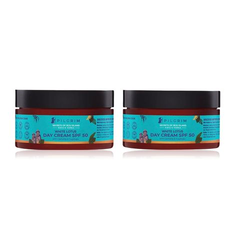Buy Pilgrim White Lotus Day Cream Pack of 2 (100gm*2)-Purplle