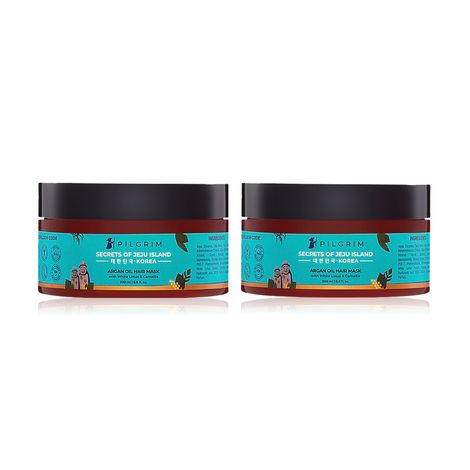 Buy Pilgrim Argan Oil Hair Mask – Pack of 2| Deep Conditioning, Strengthens & Repairs Damaged Hair | Soft, Silky Finish | 400 gm| For Men & Women-Purplle