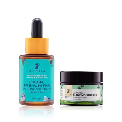 Buy Pilgrim Skin Refining Duo (Serum 30ml + Glow Moisturizer 50 gm)-Purplle