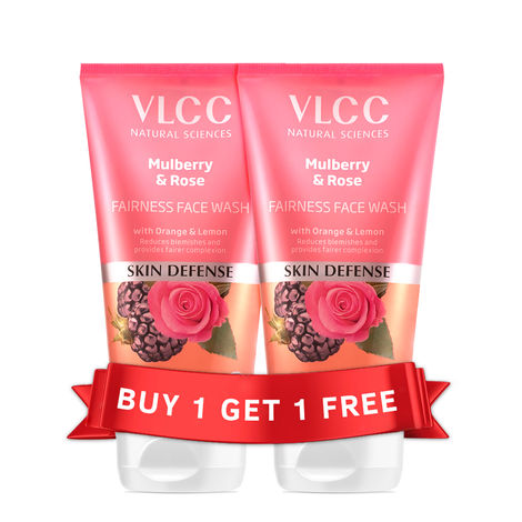 Buy VLCC Mulberry & Rose Facewash (150 ml+150 ml) (Buy 1 Get 1 Free)-Purplle