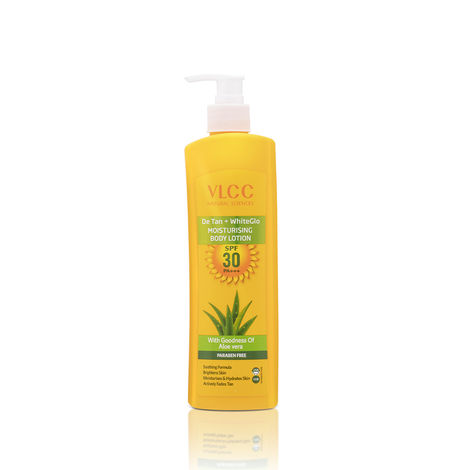 Buy VLCC DeTan + WhiteGlow Moisturising Body Lotion SPF 30 PA+++ (350 ml)-Purplle