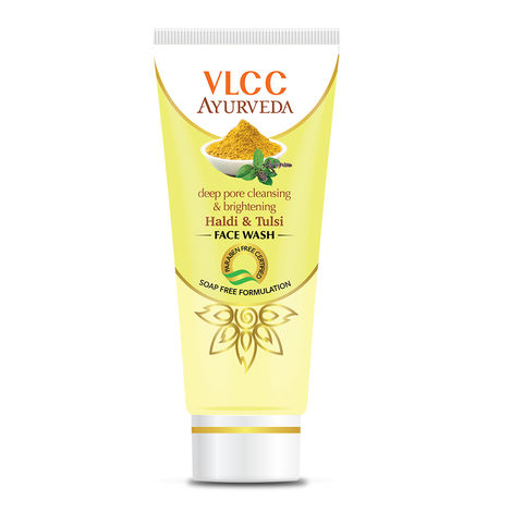 Buy VLCC Deep Pore Cleansing & Brightening Haldi & Tulsi Facewash (100 ml)-Purplle