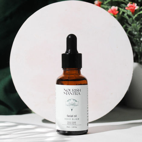 Buy Nourish Mantra Vedic Elixir 8-in-1 Facial Oil with Hemp & Sunflower Oil for Glowing Skin - 30 ml-Purplle