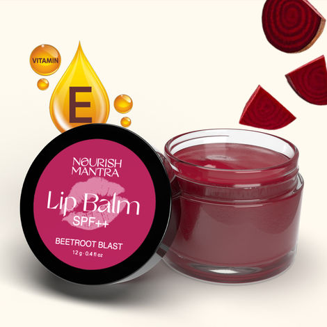 Buy Nourish Mantra Beetroot Blast Lip Balm with SPF & Olive Oil for Soft & Moisturized Lips - 12 gm-Purplle
