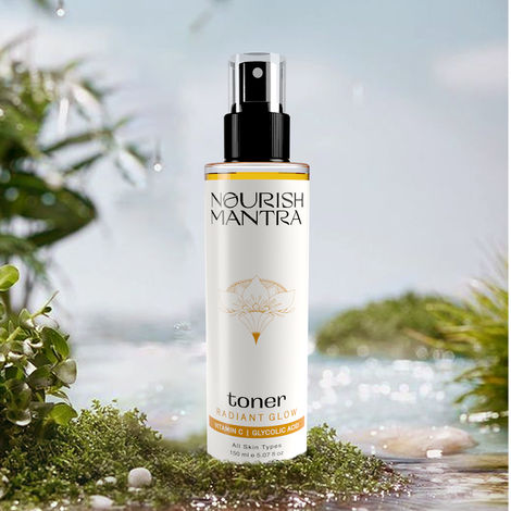 Buy Nourish Mantra Radiant Glow Toner with Glycolic Acid for Glowing Skin & Pore Tightening - 150ml-Purplle
