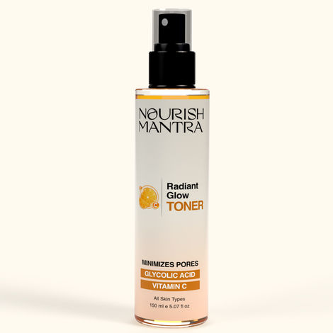 Buy Nourish Mantra Radiant Glow Toner with Glycolic Acid for Glowing Skin & Pore Tightening - 150 ml-Purplle