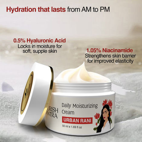 Buy Nourish Mantra Urban Rani Daily Moisturizing Cream with Hyaluronic Acid for Smooth & Dewy Skin - 50ml-Purplle