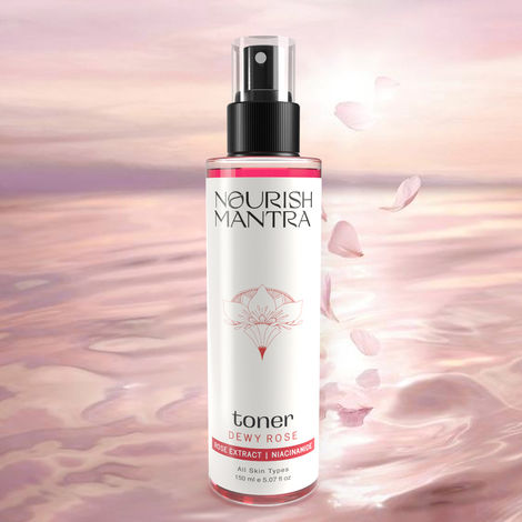 Buy Nourish Mantra Dewy Rose Toner with Niacinamide & Vitamin B5 to Calm Inflamed Skin -150ml-Purplle