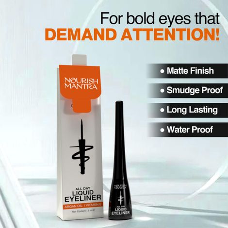 Buy Nourish Mantra All-Day Liquid Eyeliner with Glycerine for Bold & Dramatic Eyes - 3ml-Purplle