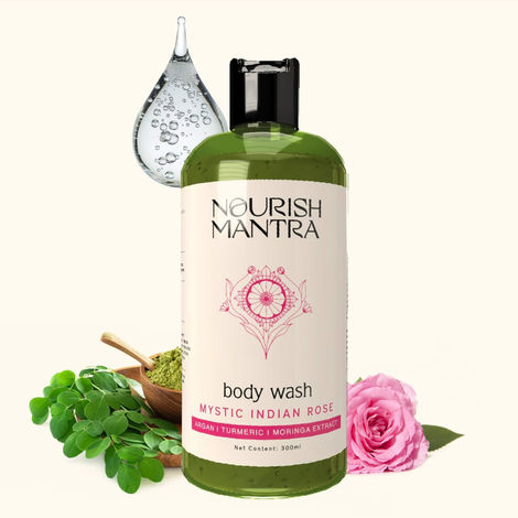Buy Nourish Mantra Mystic Indian Rose Exfoliating Body Wash for Radiant Skin & Gentle Exfoliation - 300 ml-Purplle