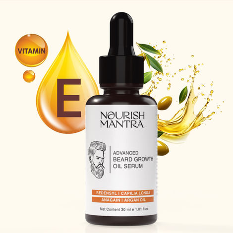Buy Nourish Mantra Advanced Beard Growth Oil Serum for Fuller and Thicker Beard Growth - 30 ml-Purplle