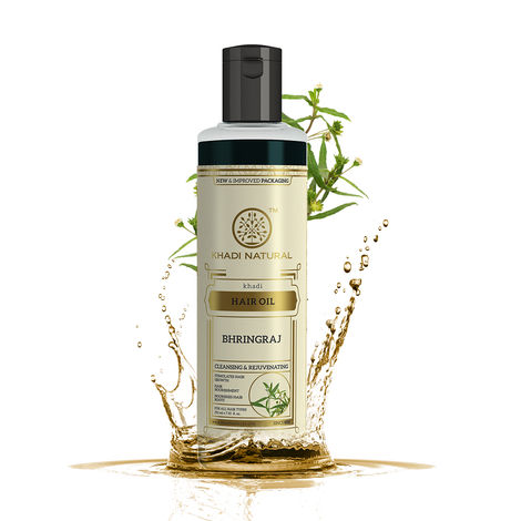 Buy Khadi Natural Bhringraj Herbal Hair Oil| Nourishes Hair Roots - (210 ml)-Purplle