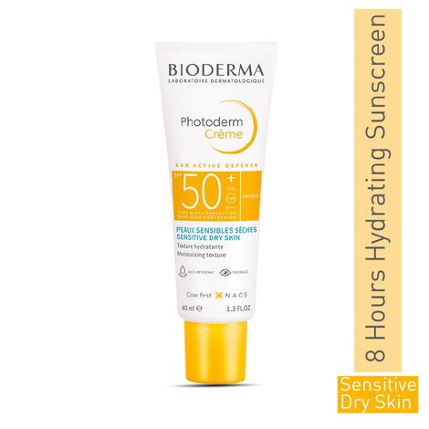 Buy Bioderma Photoderm Creme SPF 50+ Sunscreen Normal To Dry Sensitive Skin - Sun Active Defense (40 ml)-Purplle