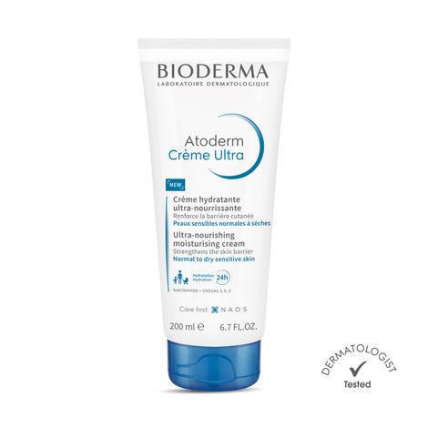 Buy Bioderma Atoderm Creme Ultra Daily Hydrating Moisturizer For Normal To Sensitive Dry Skin, 200 ml-Purplle