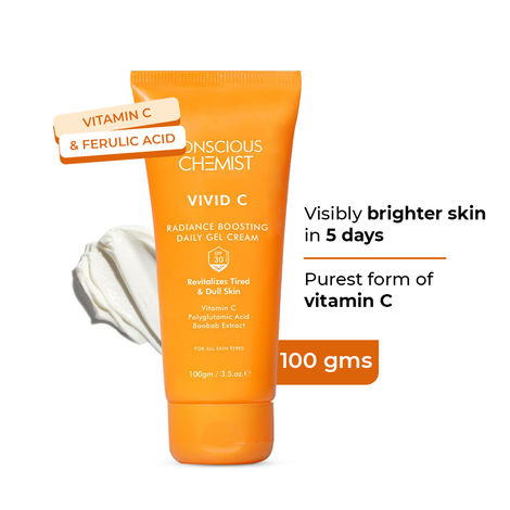 Buy Conscious Chemist® Multi-Vitamin C Skin Brightening Gel Cream with SPF30 PA++ (100 gm)-Purplle