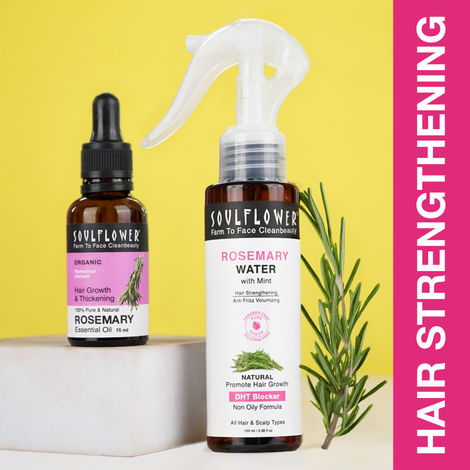 Buy Soulflower Rosemary Duo (Essential Oil 15g + Hair Spray 100 ml)-Purplle