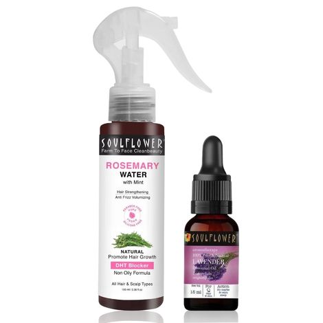 Buy Soulflower Lavender & Rosemary Refresh (Lavender Oil 15 ml + Hair Spray 100 ml)-Purplle
