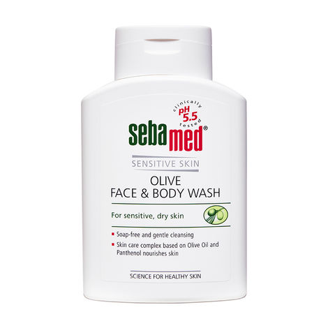 Buy Sebamed Olive Face & Body Wash|PH 5.5|Soap free|For sensitive dry skin|With Olive Oil and Panthenol-Purplle