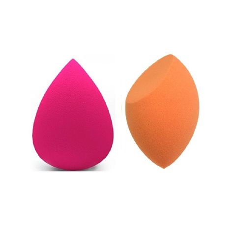 Buy ONE on ONE Makeup Blender Sponge Puff (Color May Vary) - Pack of 2, Cut Shape and Water drop shape-Purplle