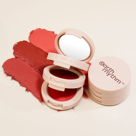 Buy Earth Rhythm Silk Set Go 3-in-1 Lip & Cheek Tint - 7 gm - Satin Nude-Purplle