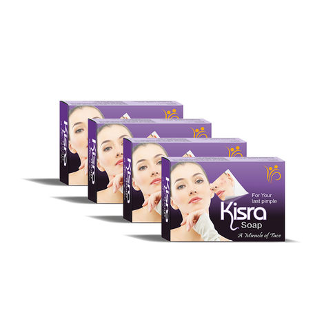 Buy Kisra Pimple Care Soap for Acne, Pimple, Sun Tan, Blemishes, Fine Lines, Darkspots | Men & Women | All Skin Types - 75 gm (Pack of 4)-Purplle