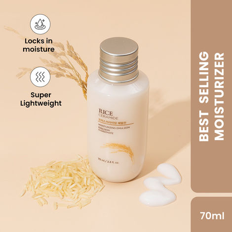 Buy The Face Shop Rice & Ceramide Moisturizing Emulsion (Mini), 70 ml-Purplle