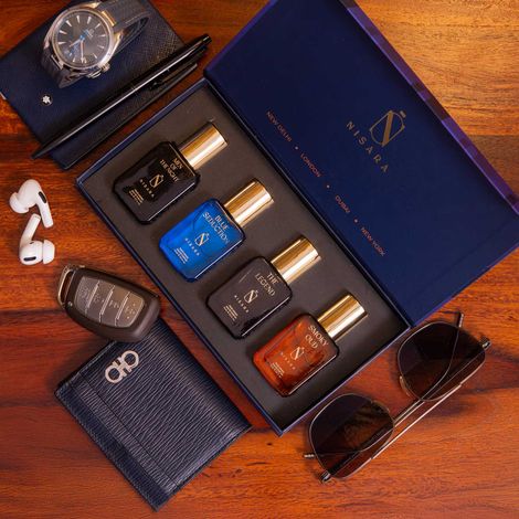 Buy Nisara Perfume Gift Set For Men - Pack of 4-Purplle