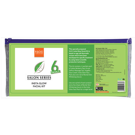 Buy VLCC Salon Series Instaglow Facial Kit (6 Facials)(240gm+12ml)-Purplle