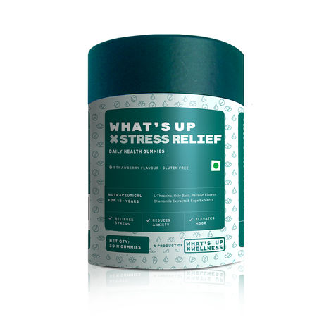 Buy What's Up Wellness Stress Relief Gummies | Reduces Stress, Anxiety and Improves Sleep (30 Gummies)-Purplle