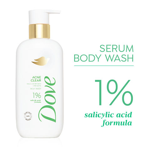 Buy Dove 1% Salicylic Acid Formula Acne Clear Serum Body Wash, 300 ml-Purplle