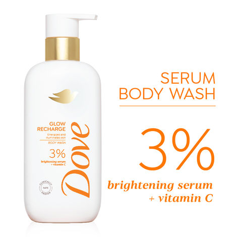 Buy Dove 3% Brightening Serum + Vitamin C Glow Recharge Serum Body Wash, 300 ml-Purplle