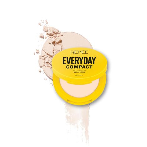 Buy RENEE Everyday Compact 01 Marble, Matte Finish, High Coverage, Ultralight & Silky Smooth Finish, Enriched with Vitamin C, H yaluronic acid & SPF 30, 8 gm-Purplle