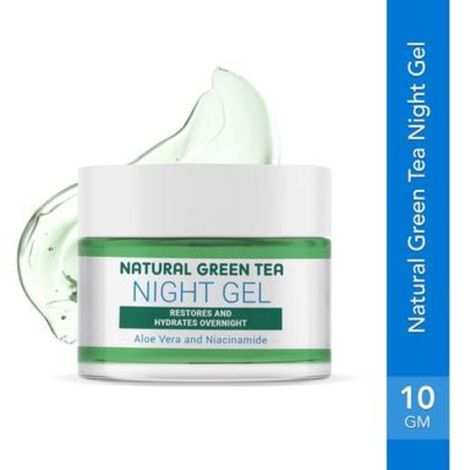 Buy The Moms Co. Natural Green Tea Night Gel l Light Weight l Hydrating l Controls Sebum l Fights Acne l Soothing & Calming 10 gm-Purplle