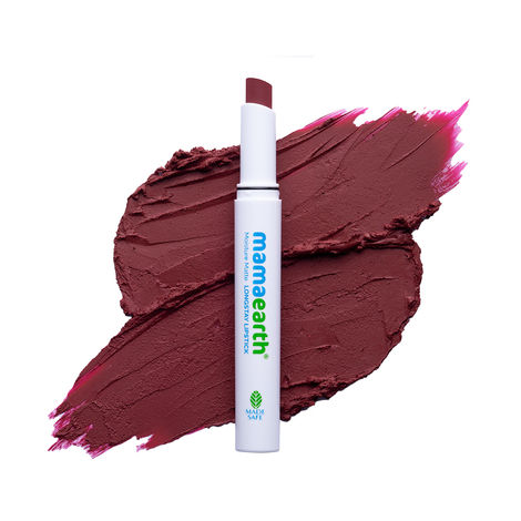 Buy Mamaearth Moisture Matte Long Stay Lipstick with Avocado Oil & Vitamin E For 12 Hour Long Stay & 8 Hour Moisture Lock - 2 gm| Plum Punch-Purplle