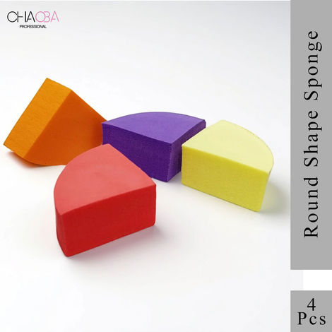 Buy Chaoba Professional Makeup Sponge Round 4Pcs (Color May Vary)-Purplle