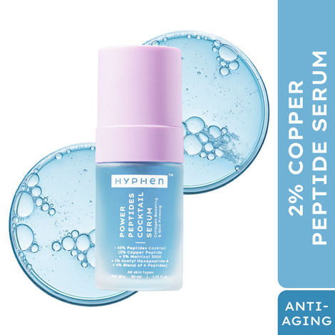 Buy Hyphen 10% Power Peptide Cocktail Serum with 2% Copper Peptide | Advanced Anti-Aging Formula | Reduces Fine Lines & Wrinkles | Boosts Collagen - 30ml-Purplle