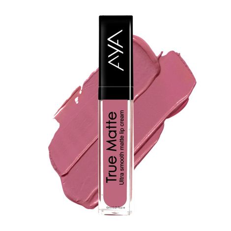 Buy AYA True Matte Liquid Lipstick, Ultra Smooth Matte Lip Cream, 01 Pink, 6ml-Purplle