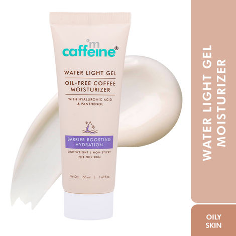 Buy mCaffeine Water Light Gel Oil-free Coffee Moisturizer | Deep Skin Hydration & Barrier Boost with Ceramides & Hyaluronic Acid | For Oily Skin - 50ml-Purplle