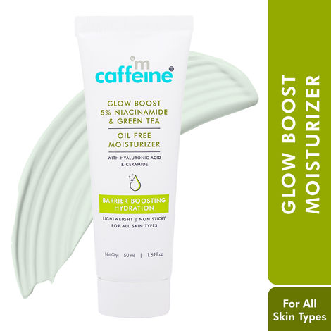 Buy mCaffeine Glow Boost 5% Niacinamide & Green Tea Oil Free Moisturizer | Brightens & Even-Tones | 72Hrs Moisturization | For All Skin Types -50ml-Purplle