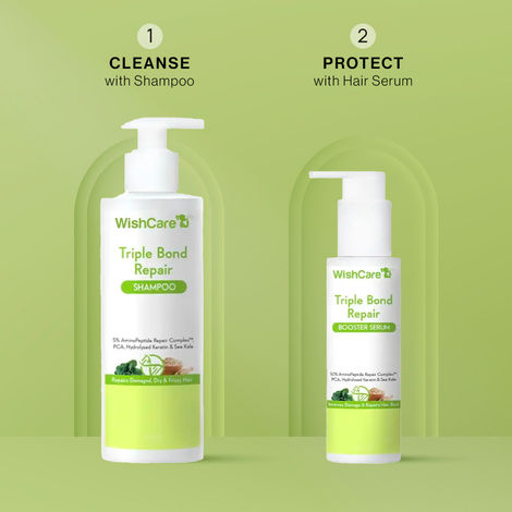 Buy Wishcare Triple Bond Duo (Shampoo 250 ml + Conditioner 100 ml)-Purplle