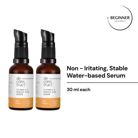 Buy Deconstruct Vitamin C Serum - 10% Vitamin C + 0.5% Ferulic Acid - 30ml each - Pack of 2-Purplle