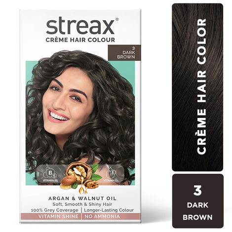 Buy Streax Hair Colour - Dark Brown (80gm+60ml)-Purplle