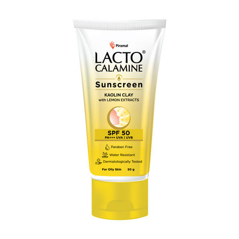 Buy Lacto Calamine Sunscreen, Kaolin Clay With Lemon Extracts SPF 50 PA +++, 50 gm-Purplle