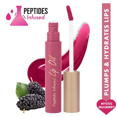 Buy Insight Cosmetics Peptide Infused Lip Oil - Mystic Mulberry 4.5 gm-Purplle