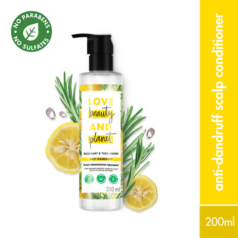 Buy Love Beauty Planet Rosemary & Yuzu Lemon Anti Dandruff Scalp Conditioning Treatment, Soothes Itchy Scalp, Nourishes Scalp 200 ml-Purplle