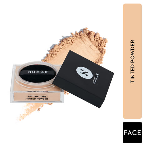Buy SUGAR Cosmetics Set The Tone Tinted Loose Powder | Long Lasting | Matte | Blurs Pores | 15 gm - 15 Cappuccino-Purplle