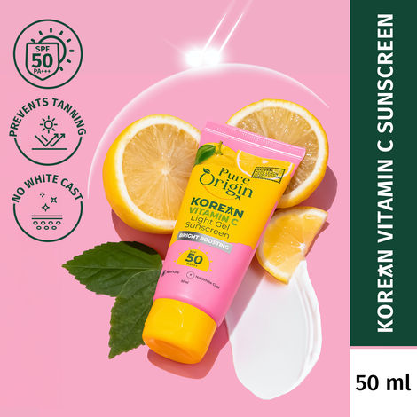 Buy Pure Origin Korean Vitamin C Bright Boosting Light Gel Sunscreen 50 ml-Purplle