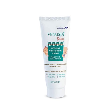 Buy Dr Reddy's Venusia Baby Intensive Moisturizing Cream | For Dry and Ultra dry Skin | Paraben FreeSulphate FreePhalate Free | Contains Cocoa Aloe Mango & Shea Butters | 75 gm-Purplle
