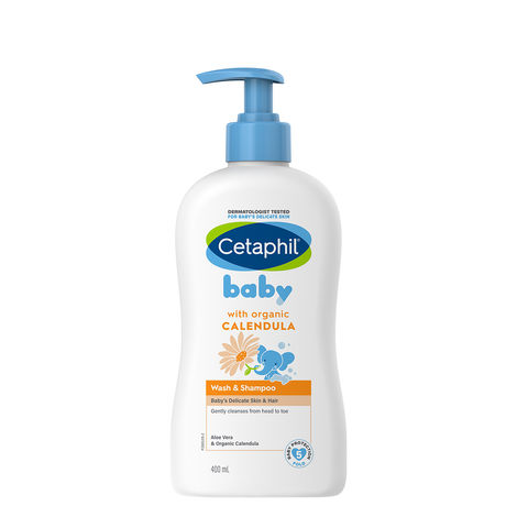 Buy Cetaphil Baby Wash & Shampoo With Organic Calendula (400 ml)-Purplle